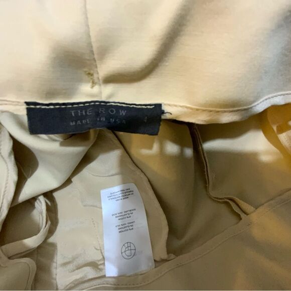 The Row Off White Beige Pants side zip Size 4 $890 - Picture 5 of 6